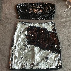 Forever 21 sparkly 2 piece set size small worn once